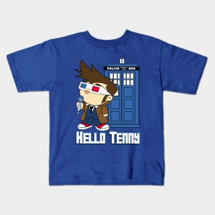 Hello Tenny (smaller art) Kids T-Shirt